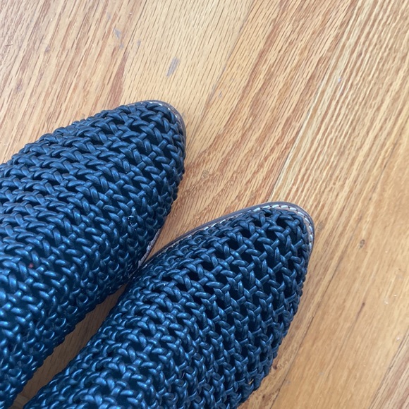 Intentionally Blank Caps Leather Caged block heeled mules Sz 8 - Picture 9 of 10